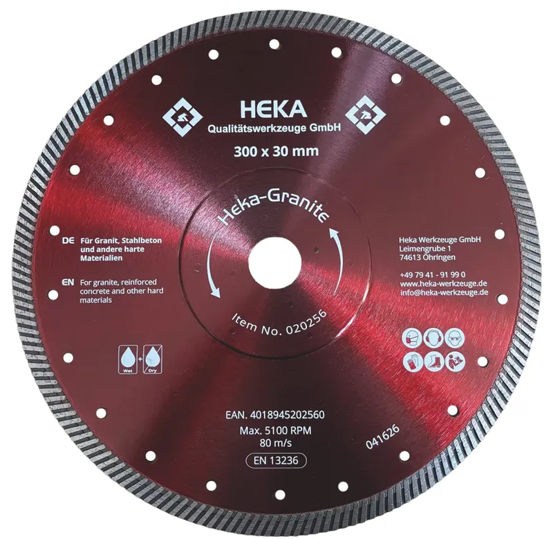 DTS Heka-Granite, 300 mm, 30 mm inkl. Reduzierring 30 zu 25 & 25 zu 22,2 0