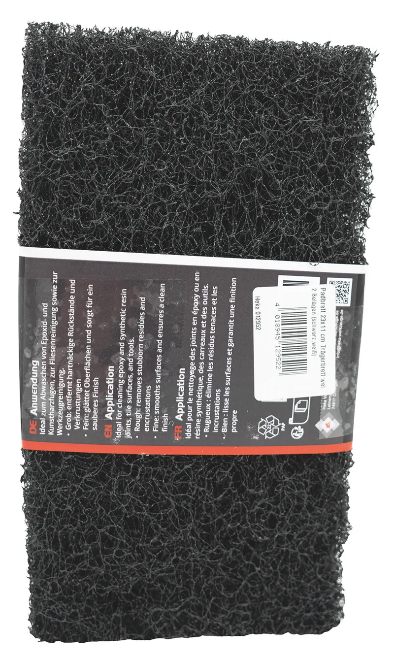 Padbrett 23x11 cm Trägerbrett weiß mit 2 Belägen (schwarz,weiß) 2