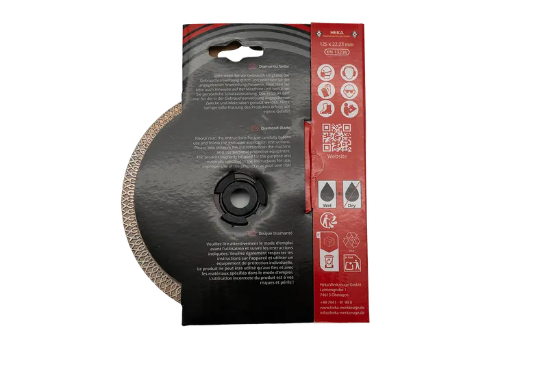 Diamant-Trennscheibe Heka-Speed 125/22,2 mm Feinsteinzeug Super 3