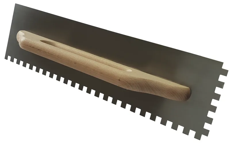 Schweizer Glättekelle 8x8x8 rostfrei Holzgriff 2