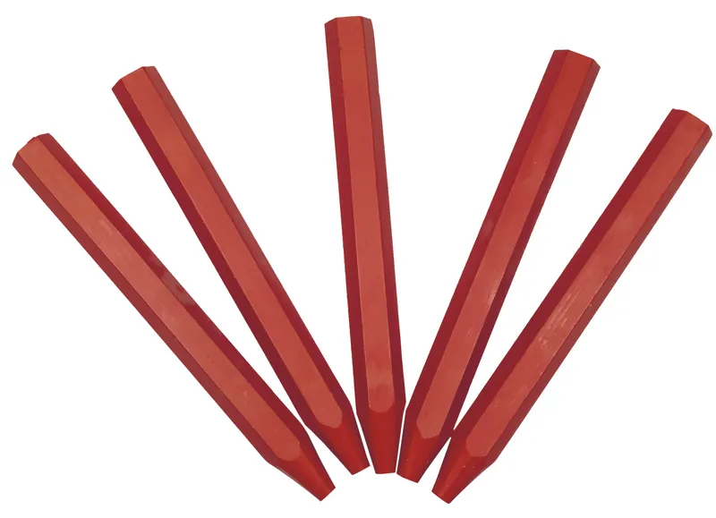 Signierkreide Ø 11 mm/110 mm rot hexagonal ohne Papierummantelung 1