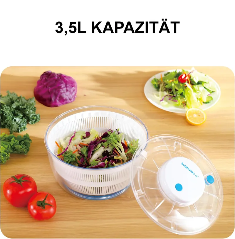 Kabellose elektrische Salatschleuder – mit Akku & 3,5L Kapazität 2