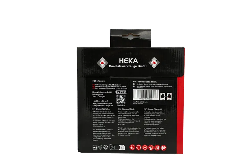 DTS Heka-Concrete, 200 mm, 30 mm inkl. Reduzierring 30 zu 25 & 25 zu 22,2 3