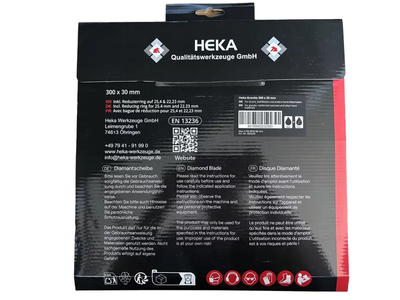DTS Heka-Granite, 300 mm, 30 mm inkl. Reduzierring 30 zu 25 & 25 zu 22,2 3