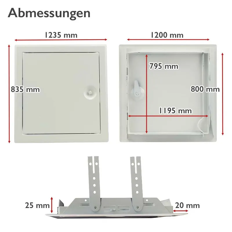 Revisionstüre 1200 x 800 weiß grundiert 1
