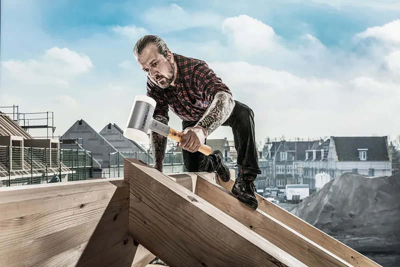 SUPERCRAFT-Schonhammer D=50 mm, mit schwingungsdämpfendem, ergonomisch geformtem und lackiertem Hickorystiel 3