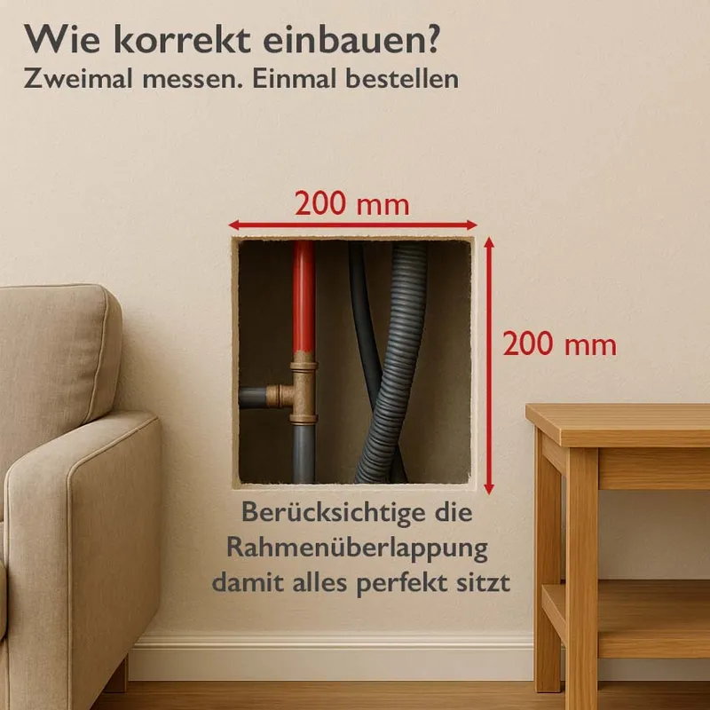 Revisionstüre 200 x 200 weiß RAL 9016 6