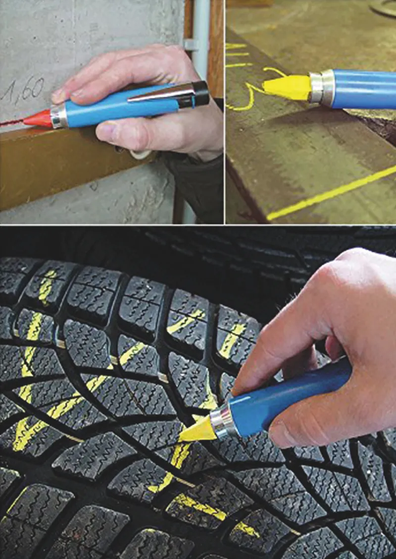 Signierkreide Ø 11 mm/110 mm gelb hexagonal ohne Papierummantelung 3