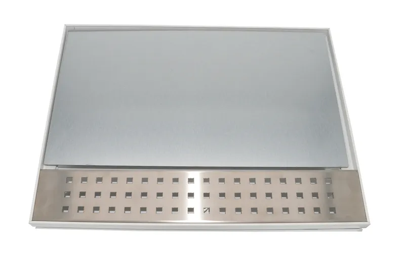 Whirlpoolrahmen PVC weiß 409x609 mit 7 cm Edelstahl Einlegeblech 0