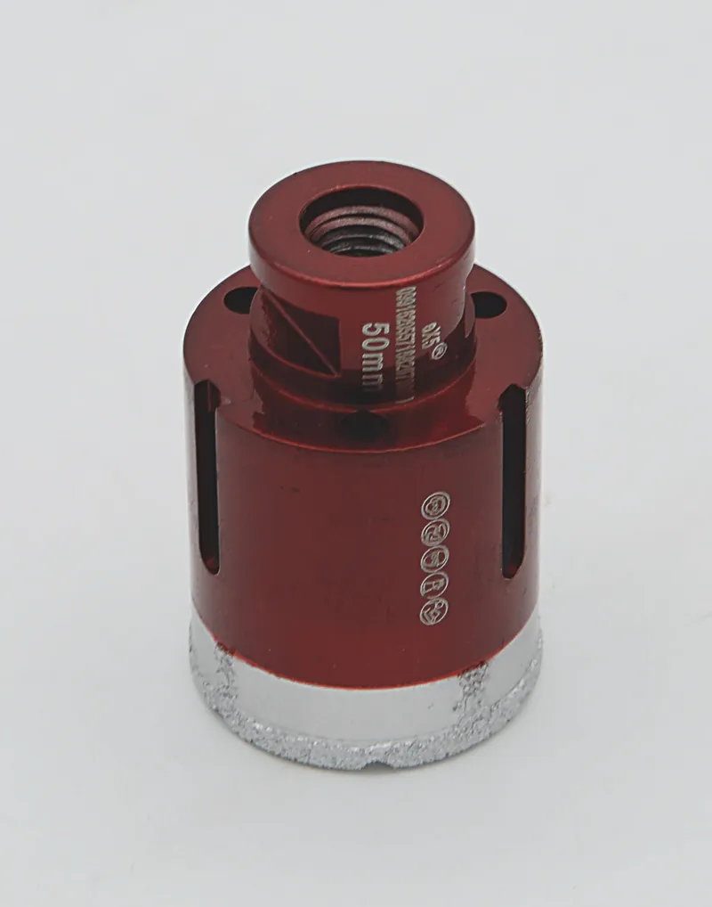 Diamantbohrkrone 50 mm rot metallic M14 Aufnahme 1