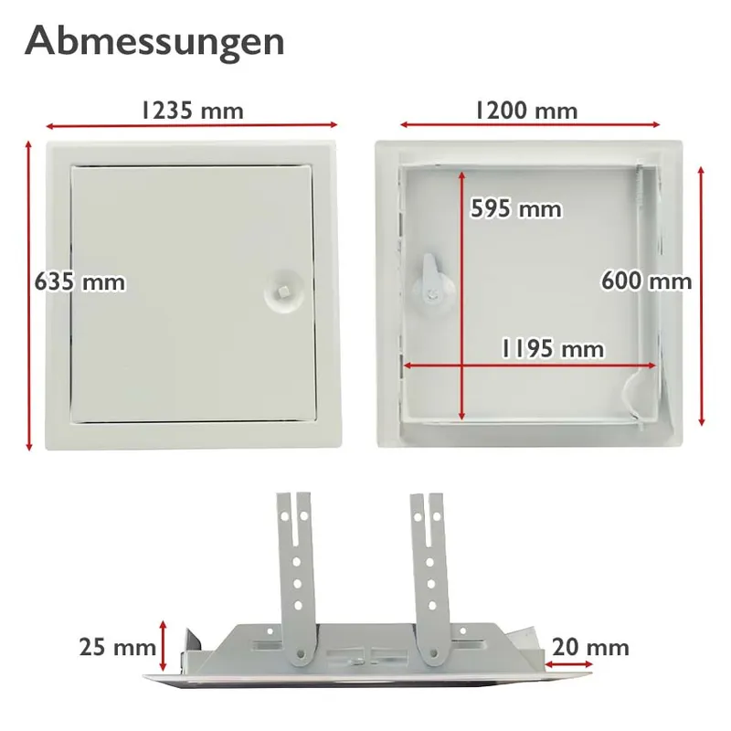 Revisionstüre 1200 x 600 weiß grundiert 1