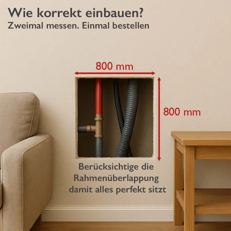 Revisionstüre 800 x 800 weiß grundiert 6