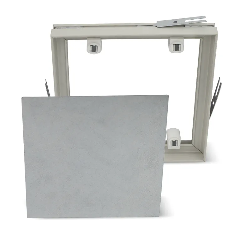 PVC Fliesenrahmen magnetisch grau 406 x 506 mm 0