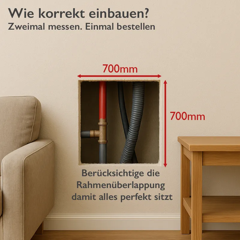 Revisionstüre 700 x 700 weiß grundiert 6