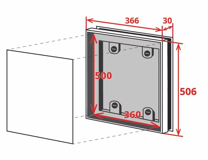 Cadre pour carrelage PVC blanc 360x500 1