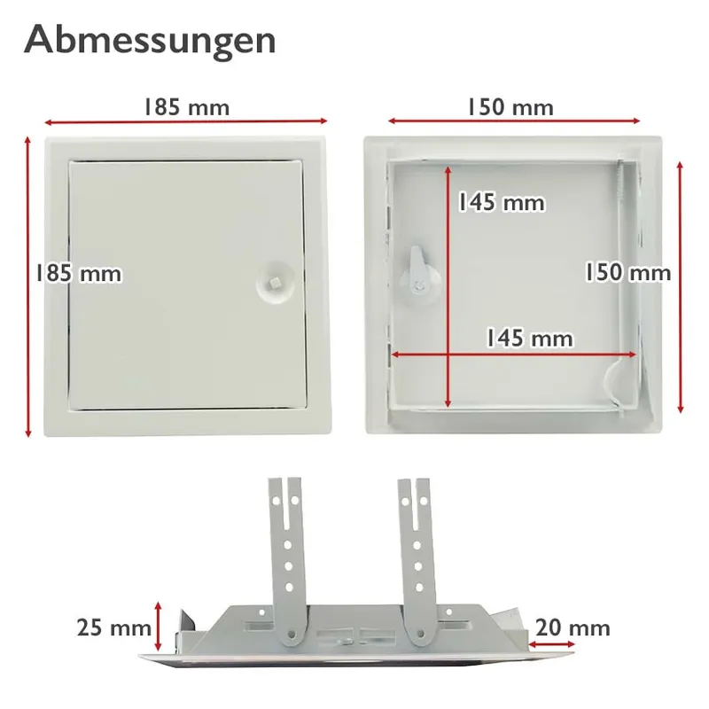 Revisionstüre 150 x 150 weiß grundiert 1