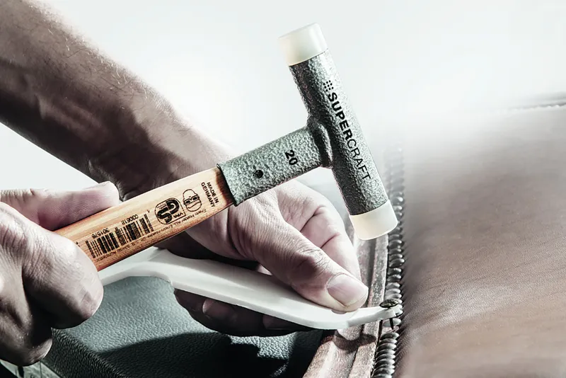 SUPERCRAFT-Schonhammer D=50 mm, mit schwingungsdämpfendem, ergonomisch geformtem und lackiertem Hickorystiel 8