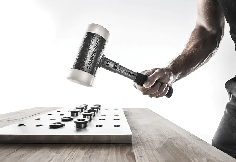SUPERCRAFT-Schonhammer D=30 mm , mit bruchsicherem Stahlrohrstiel und ergonomisch geformtem, rutschsicherem Griff 6
