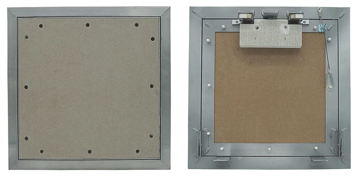 Revisionsklappe 200 x 200 mm GK=25 F30 für Decke, Vierkantverschluss 1