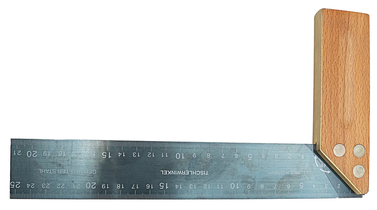 Schreinerwinkel 250 mm mit Buchenholz 0