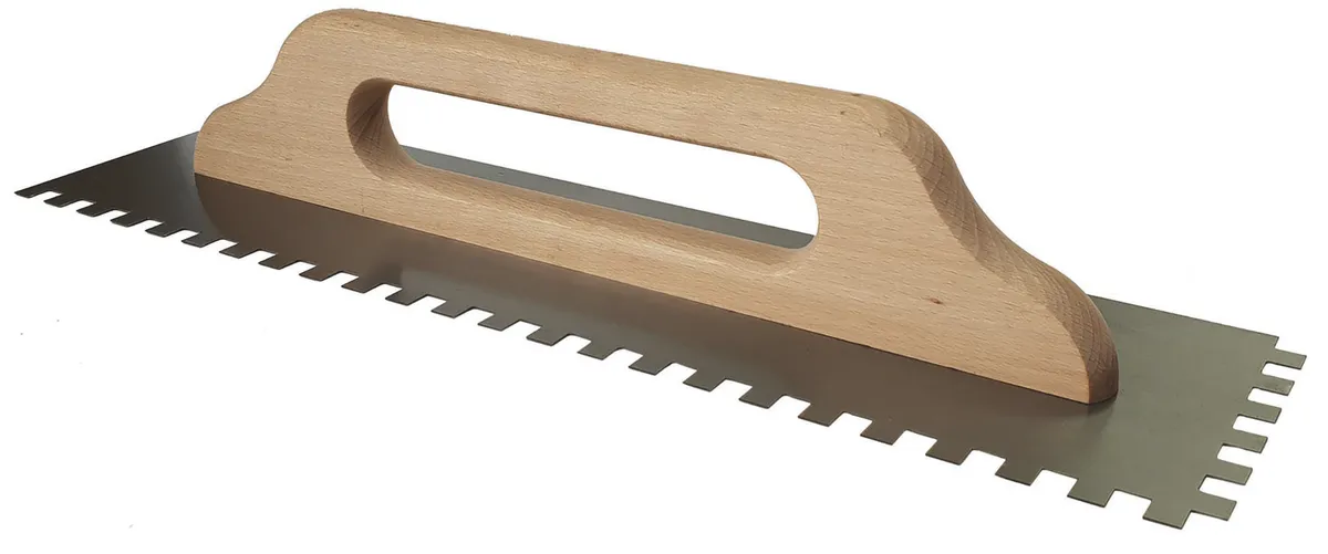 Schweizer Glättekelle 8x8x8 rostfrei Holzgriff 0