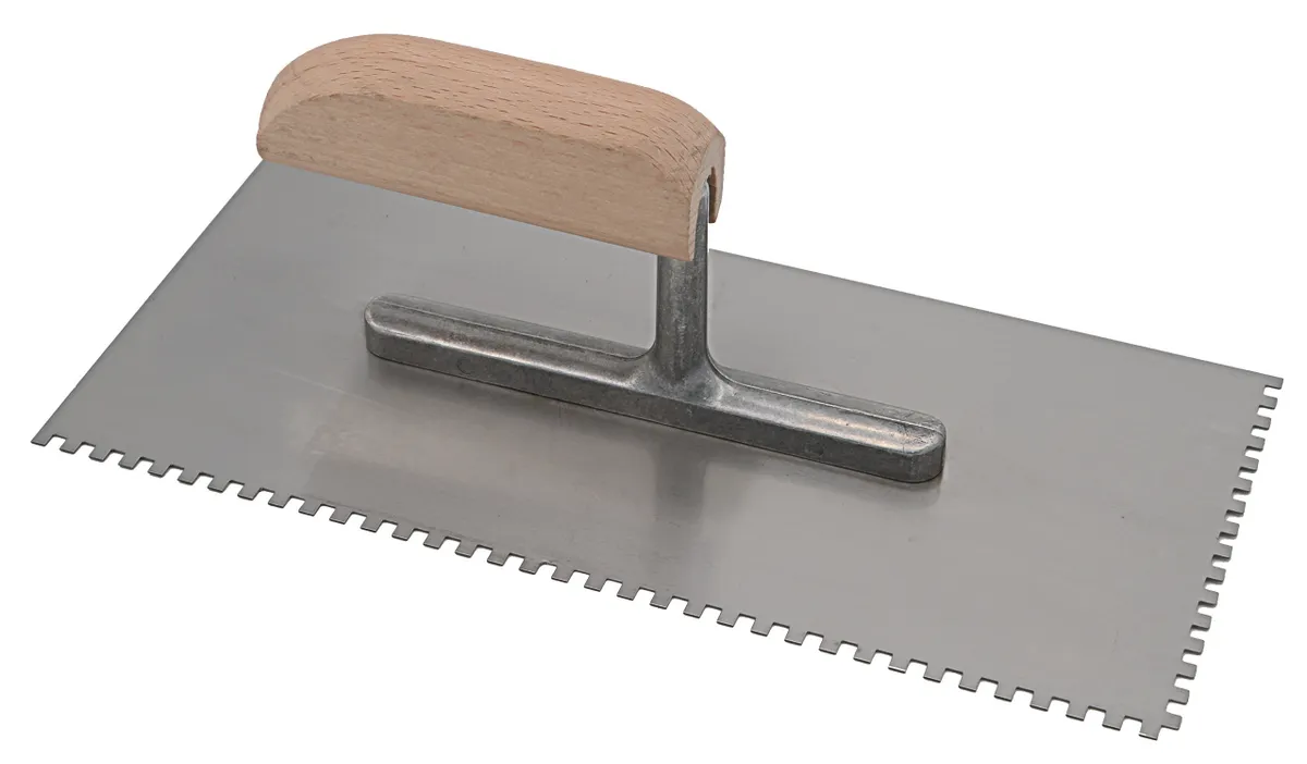 Glättekelle 4x4x4 Stahl Holzgriff 0