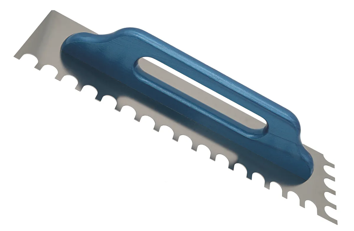 Schweizer Glättekelle halbrund R=20 mm (H=10) Stahl Holzgriff 0