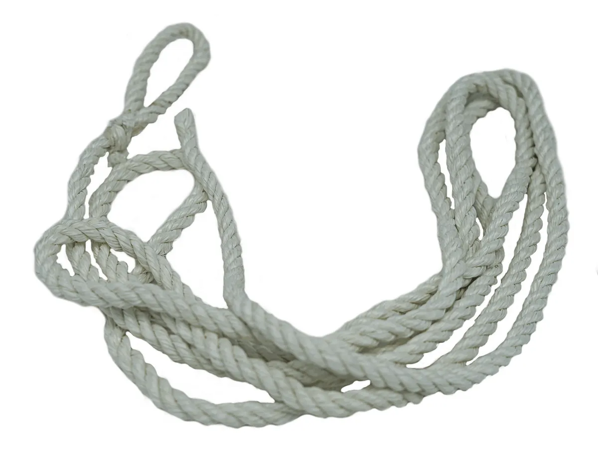 Polypropylen-Strick 2.5 m weiß blau 0