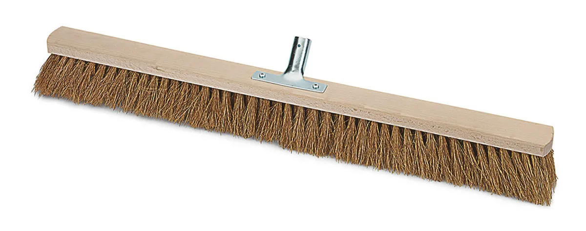 Industrie-Saalbesen 60 cm Rosshaar-Kokosbesatz mit Stielhalter 0