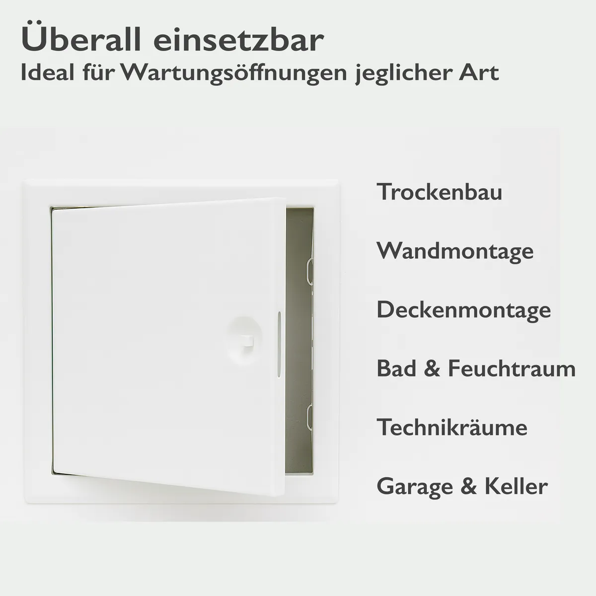 Revisionstüre 500 x 500 weiß grundiert 5