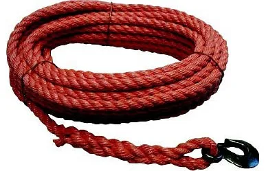 Hanfseil Ø 20 mm x 30 m eine Seite glatt eine Seite mit Haken 0