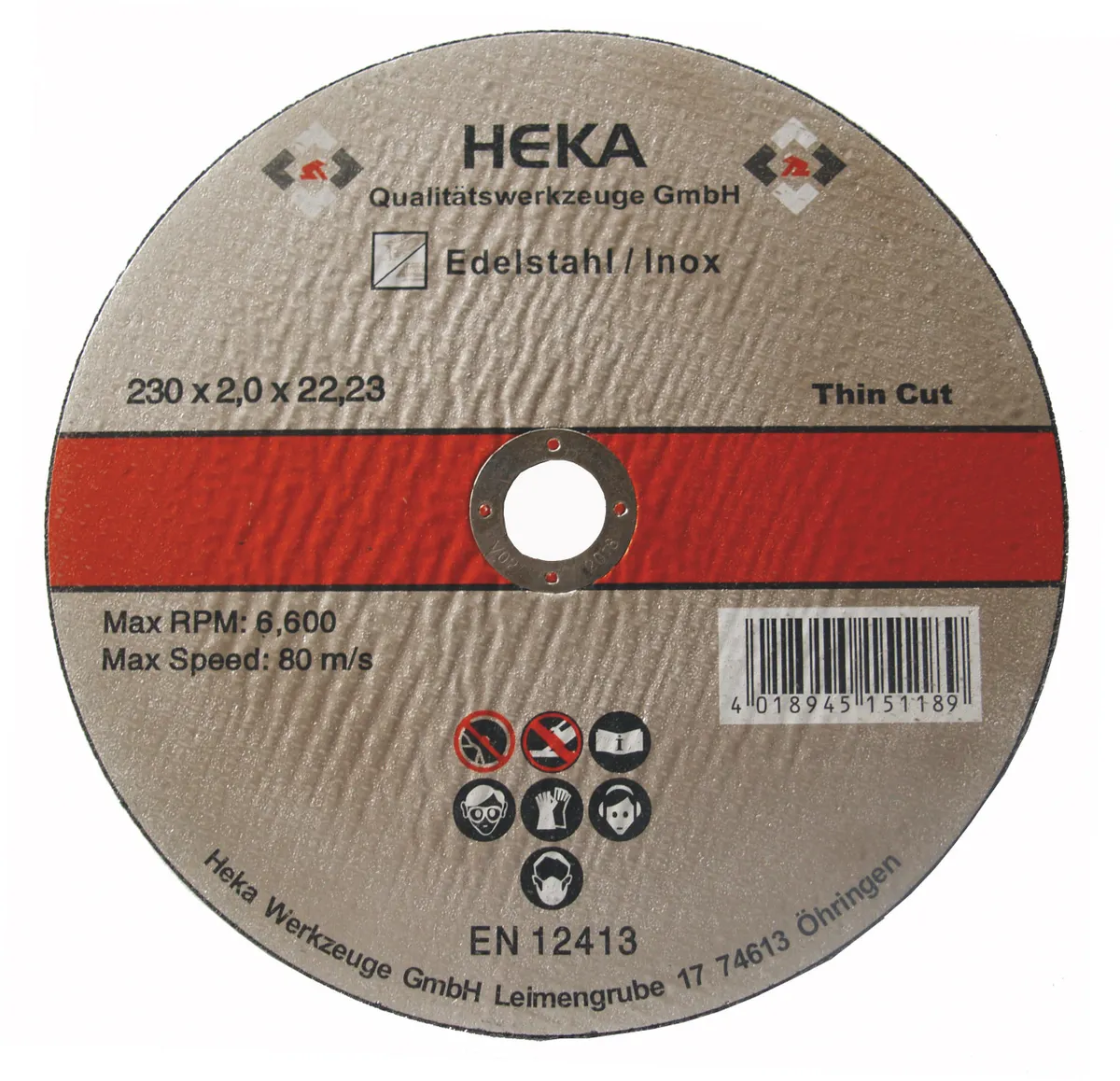 Disque à tronçonner inox 230x2,0x22 0