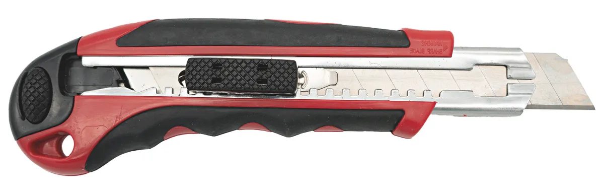 Cutter "Cobra" 18 mm 2K-Griff mit Metallführung,Magazin 6 Klingen 0