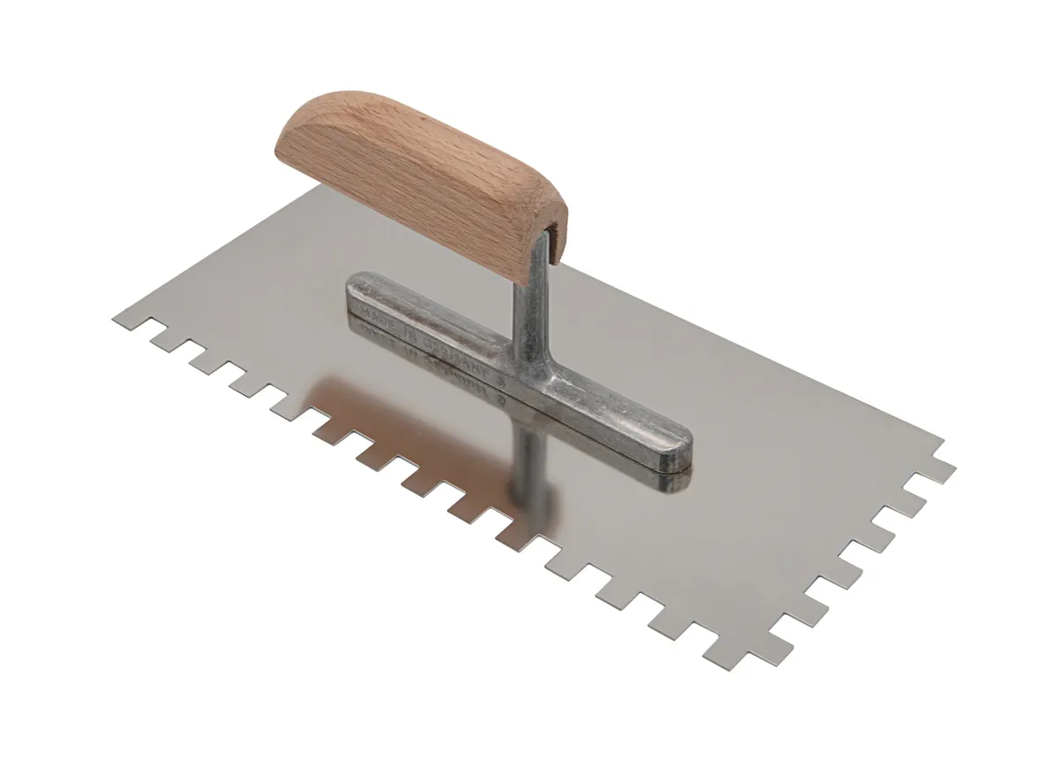 Glättekelle 10x10x10 rostfrei, Holzgriff 0