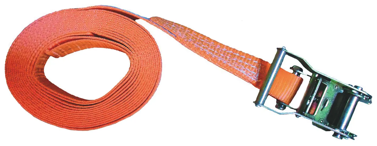 Zurrgurt 8 m x 35 mm 1-tlg,1000/2000 kg mit Ratsche,aus PES,orange 0