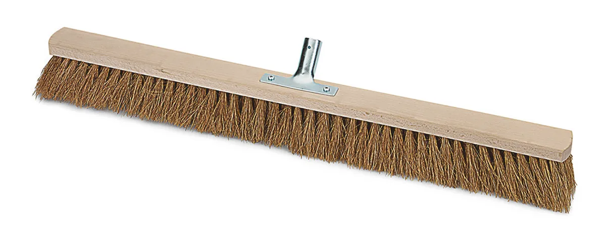 Industrie-Saalbesen 50 cm Rosshaar-Kokosbesatz mit Stielhalter 0