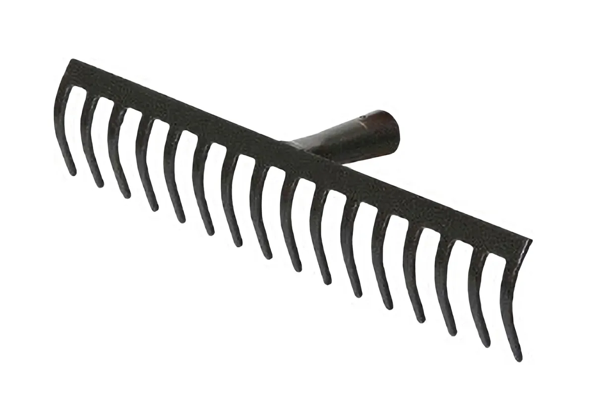 Straßenrechen 8 x 400 mm,16 Zinken ohne Stiel 0