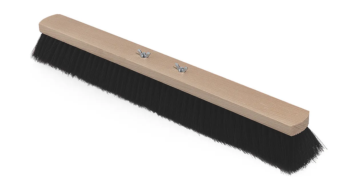 Saalbesen 40 cm Rosshaar Halteschrauben 0