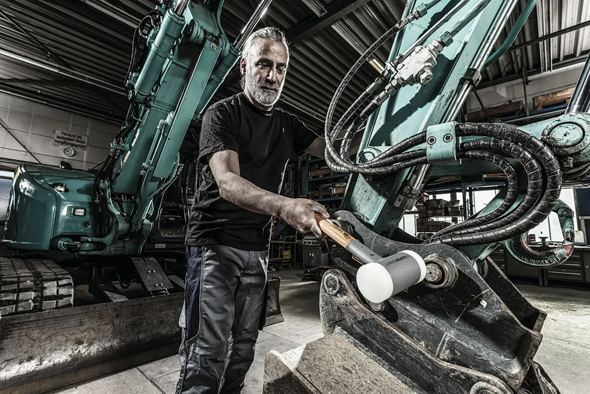 SUPERCRAFT-Schonhammer D=50 mm, mit schwingungsdämpfendem, ergonomisch geformtem und lackiertem Hickorystiel 4