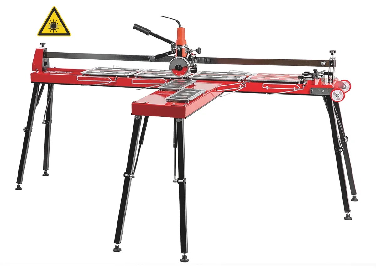 Elektrischer Fliesenschneider PowerCut 1350 mm mit Beinen und Laser 0