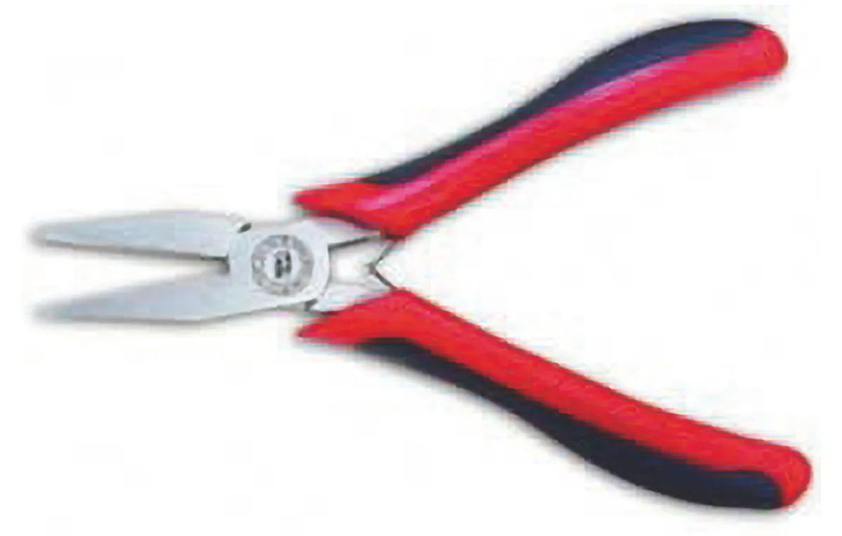 Elektronic-Flachzange 125 mm Titanchrom Softgriff 0