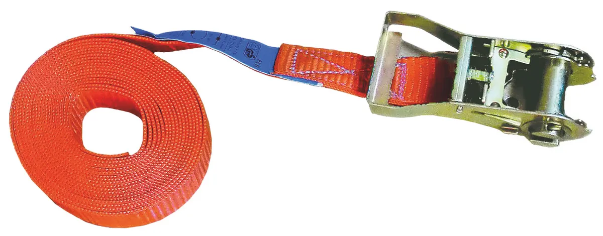 Zurrgurt 6 m x 25 mm 1-tlg, 400/ 800 kg mit Ratsche,aus PES,orange 0