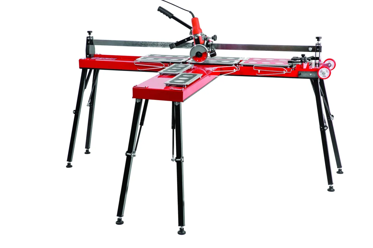 Elektrischer Fliesenschneider PowerCut 1350 mm mit Beine und Laser mit Höhenverstellung 0