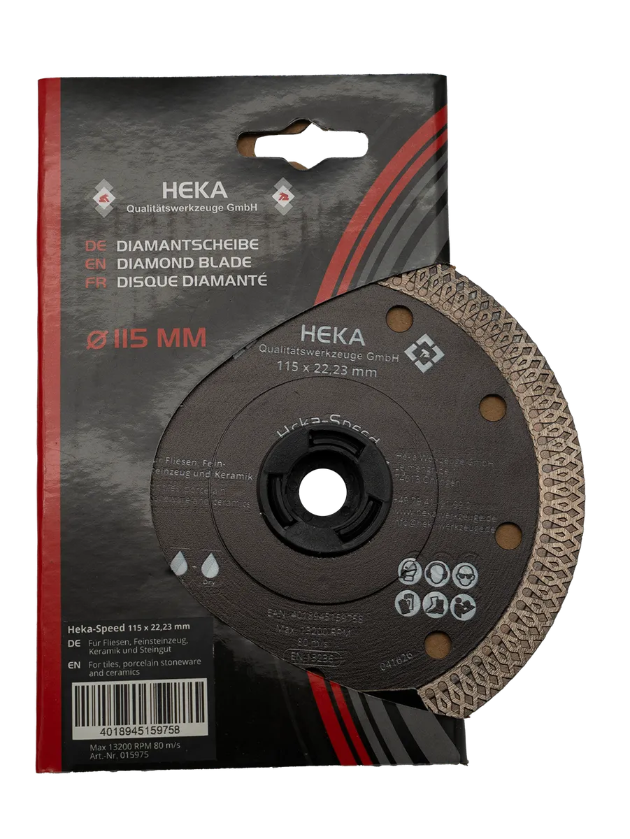 Diamant-Trennscheibe Heka-Speed 115/22,2 mm Feinsteinzeug Super schwarz 2
