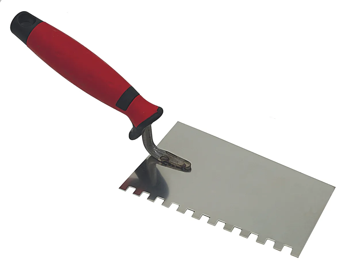 Berner Putzkelle 140 mm rostfrei mit Softgriff ,Zahnung 6x 6x 6 0