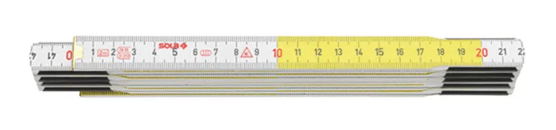 Holz-Gliedermaßstab 2.0 m/weiß-gelb 0