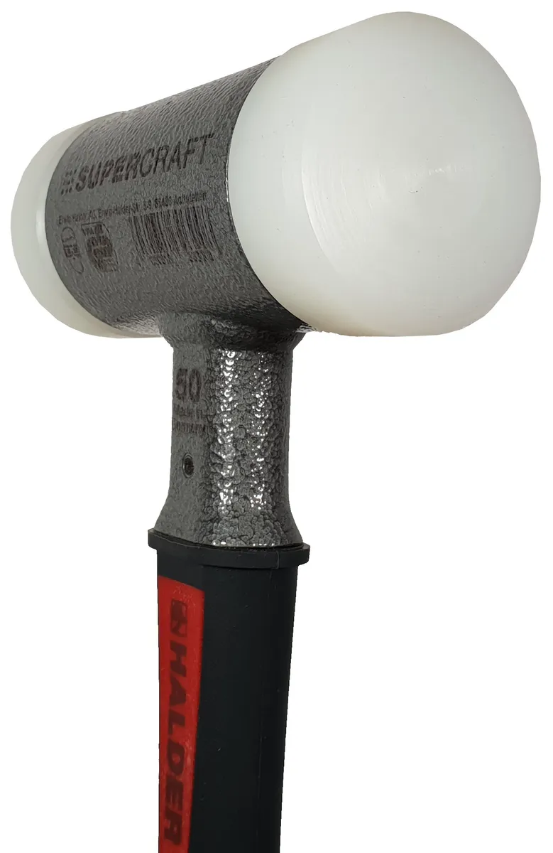 Supercraft-Schonhammer 50mm rückschlagfrei 3-Komponentenstiel weiß 2