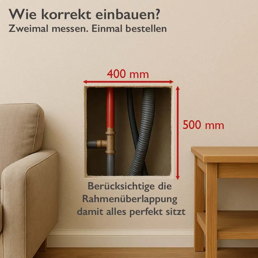 Revisionstüre 400 x 500 weiß grundiert 6