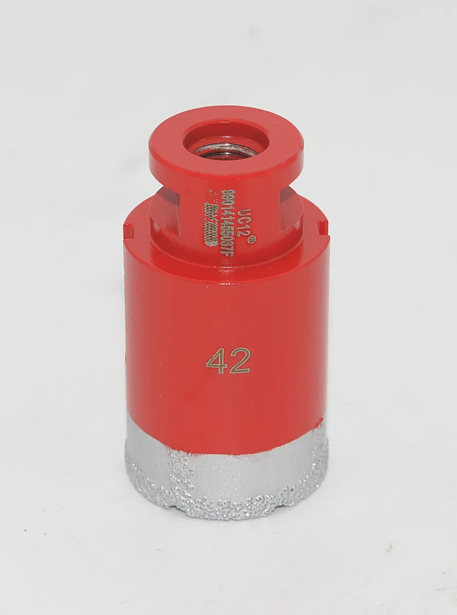 Diamantbohrkrone 42 mm rot metallic M14 Aufnahme 1