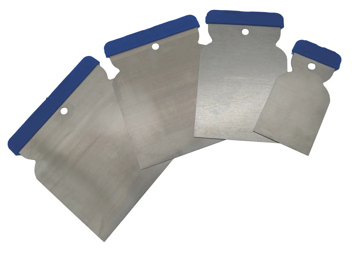 Japanspachtel Stahlblech 4-tlg. Breiten: 50, 80, 100, 120 mm 0